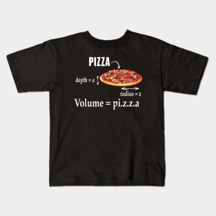 Maths Nerd Pizza Lovers Volume Formula Geek Math Teacher Kids T-Shirt